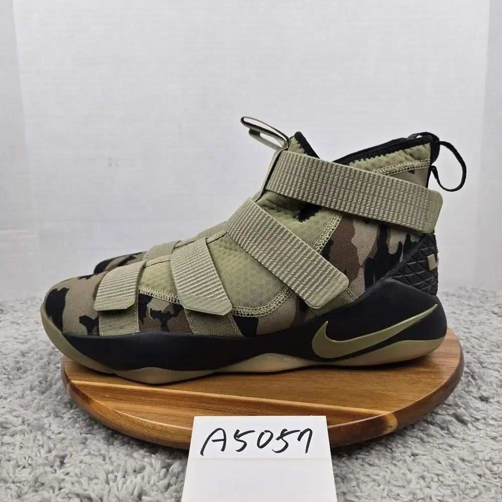 Nike Mens 13 Lebron Zoom Solider 11 Camo High Top Athletic Gym Basketball Shoe